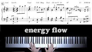 energy flow by Ryuichi Sakamoto - mellow jazz piano arrangement with sheet music by Jacob Koller