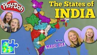 INDIA MAP  Learn the States of INDIA  Play-Doh Map   भारत का मानचित्र