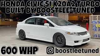 Honda Civic SI K20A2 Turbo built by Boostlee-Tuned @dragy acceleration from 100-200 & 200-250 kmh