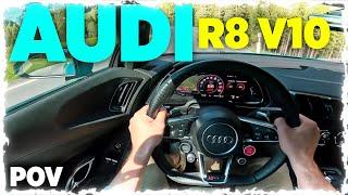 Audi R8 V10 Plus  Full POV Drive through the alps  Insane sound and shifts.