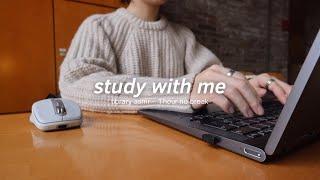 STUDY WITH ME  work motivation 1 hour library asmr no break no music real time