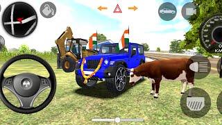 Dollar Song Modified Mahindra Blue Thar Offroad Stunt Driving Gameplay Indian Cars Simulator 3D 