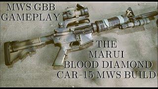 4K Airsoft Blood Diamond CAR-15 MWS Build - TM MWS Gameplay