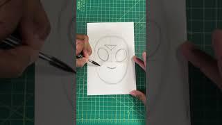 How to Draw Jason Mask #art #shorts #halloween