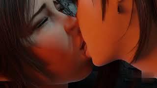 Tifa Lockhart And Lara Croft Kiss