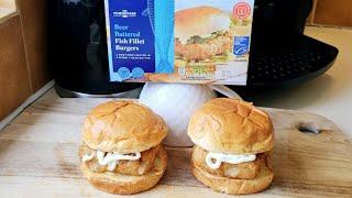 Beer Battered Fish Fillet Burgers in ALDI food review