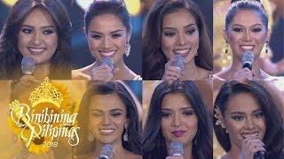 Binibining Pilipinas 2018 Top 8-15 Question & Answer Portion