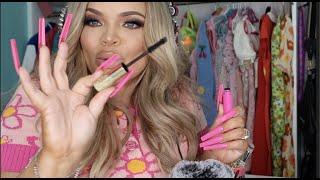 ASMR - Doing YOUR Makeup *Fast Aggressive* PERSONAL ATTENTION soft spoken XL NAIL TAPPING