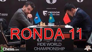 Ian Nepomniachtchi Vs Liren Ding    Campeonato del Mundo de Ajedrez 2023 Ronda 11