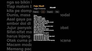 Lirik Lagu Faja Skali-Angga Dermawan  #trending #song #liriklagu