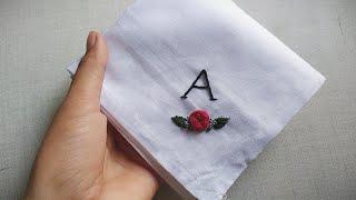 How to Embroder on handkerchief  Hand embroidery for beginners  Lets Explore