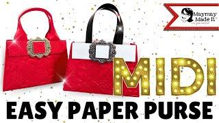 How to make a MIDI Paper Purse  Easy DIY