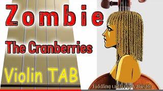 Zombie - The Cranberries - Violin - Play Along Tab Tutorial