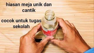 HIASAN MEJA CANTIK UNIK DARI BOTOL BEKAS DAN TALI KUR