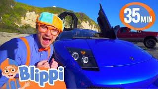 Blippi Drives a Lamborghini and Learns About Sports Cars  BEST OF BLIPPI TOYS