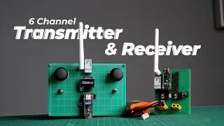 6 Channel Transmitter & Receiver Made EASY with HC12 #remotecontrol