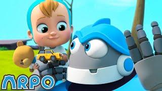 ARPO and Daniel go on a scavenger hunt  ARPO the Robot  Funny Robot Cartoons for Kids