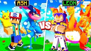 ASH KETCHUM Vs LEON in Minecraft PIXELMON