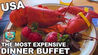 The MOST EXPENSIVE Dinner Buffet in AMERICA. $135 AYCE Lobster Buffet at The Nordic Rhode Island.