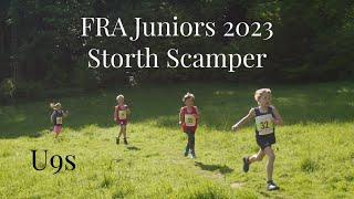 U9s at the FRA Junior English Fell Championships 2023 Storth Scampede