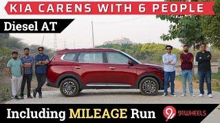 Kia Carens Diesel Automatic Review With 6 People  Mileage Run Included  91Wheels