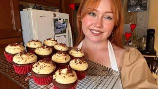 ASMR Baking Red Velvet Cupcakes From Scratch Close Whispered Voiceover