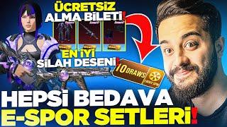 ÜCRETSİZ ALINAN DESTANSI E-SPOR SETLERİ ve DESTANSI SİLAH DESENİ GELDİ HEPSİNİ ALDIK EFSANE PUBG