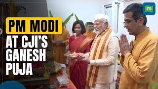 PM Modi Joins Ganesh Puja at CJI Chandrachuds Home