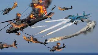 600 US AH-64 Helicopters Attacked by SU-34 Pilot with Hypersonic Missiles in Ukraine