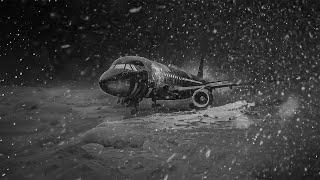 Plane Stuck in the Snowstorm  Blizzard & Roaring Blowing Snow for Sleeping and Relaxing