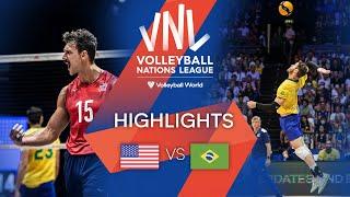  USA vs.  BRA - Highlights Quarter Finals  Mens VNL 2022