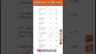 BOB New FD Rates 2024  bob 360 fd  bob fd interest rates 2024