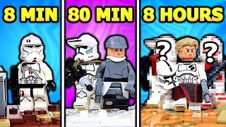 I tried to build Clone Base in LEGO - 8 min vs 80 min vs 8 hours...