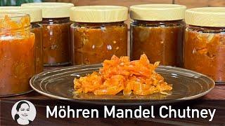 Möhren Mandel Chutney eine köstliche Beilage zu nahezu allem Herzhaften