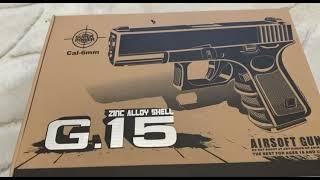Игрушечный металлический пистолет glock19 g15