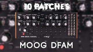 10 Patches on the MOOG DFAM no talking