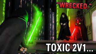 TOXIC PLAYER RUNS IN FEAR AFTER LOSING A 2V1 IN BATTLEFRONT 2 Battlefront 2