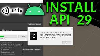 Update Unity Android SDK to API Level 29 10 Quick Tutorial - Fix Unable to Install SDK Platform