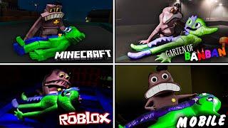 All Versions Nightmare Jester Chase - Garten of Banban 7 vs Minecraft vs Roblox vs Mobile