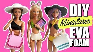 DIY How to make miniatures and accessories for Barbie with Rubber Eva. No-Sew