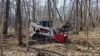 Bobcat T770 with Fecon Forestry Mulcher Part5