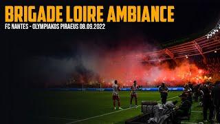 NANTES - OLYMPIAKOS 21  Tifo Craquage Ambiance Brigade Loire  Supporters Nantes vs Olympiacos