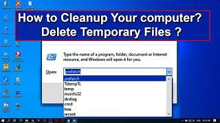 How to Cleanup Your computer? Delete Temporary files ? Remove JunkFiles temp %temp prefetch 2021