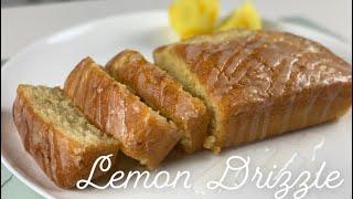 Homemade lemon drizzle cake