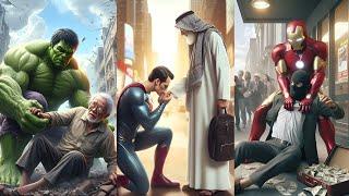 Superheroes as Good Samaritans  Avengers vs DC - All Marvel Characters #avengers #shorts #marvel