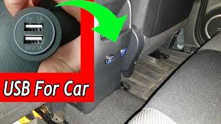 How to Install USB Charger Socket For ALL Cars  USB CAR $7 DIY