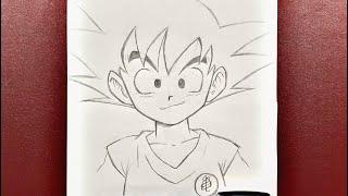 Anime drawing  how to draw kid goku step-by-step