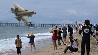 F-35 lightning II  in this stunning display of speed & agility Pacific Airshow Huntington beach