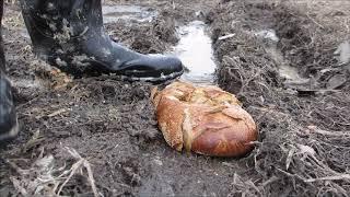 Stomping on bread