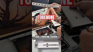 TobenONE USB C Docking Station Dual 2 4K@60Hz Monitor Laptop Stand & 16-in-1